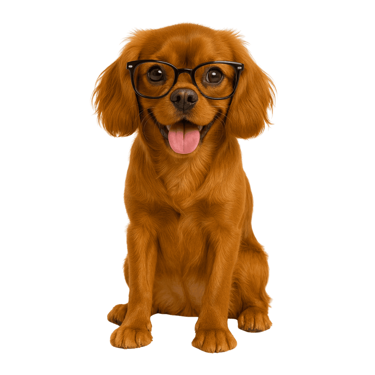 Een afbeelding van een zittend bruin hondje op de website van Sniffins.com